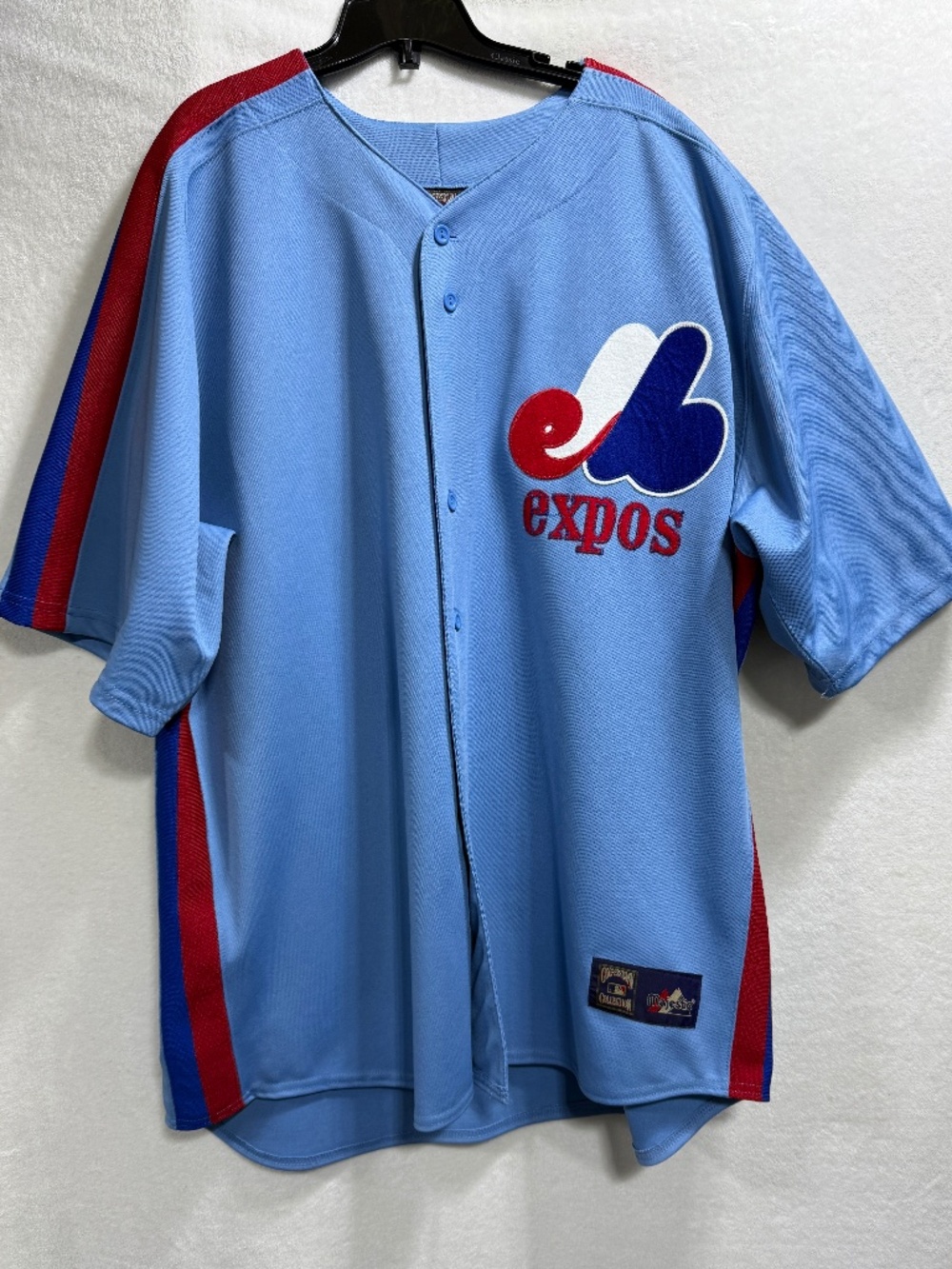 Montreal Expos MLB Cooperstown Collection Light Blue Jersey 3XL Majestic - USA